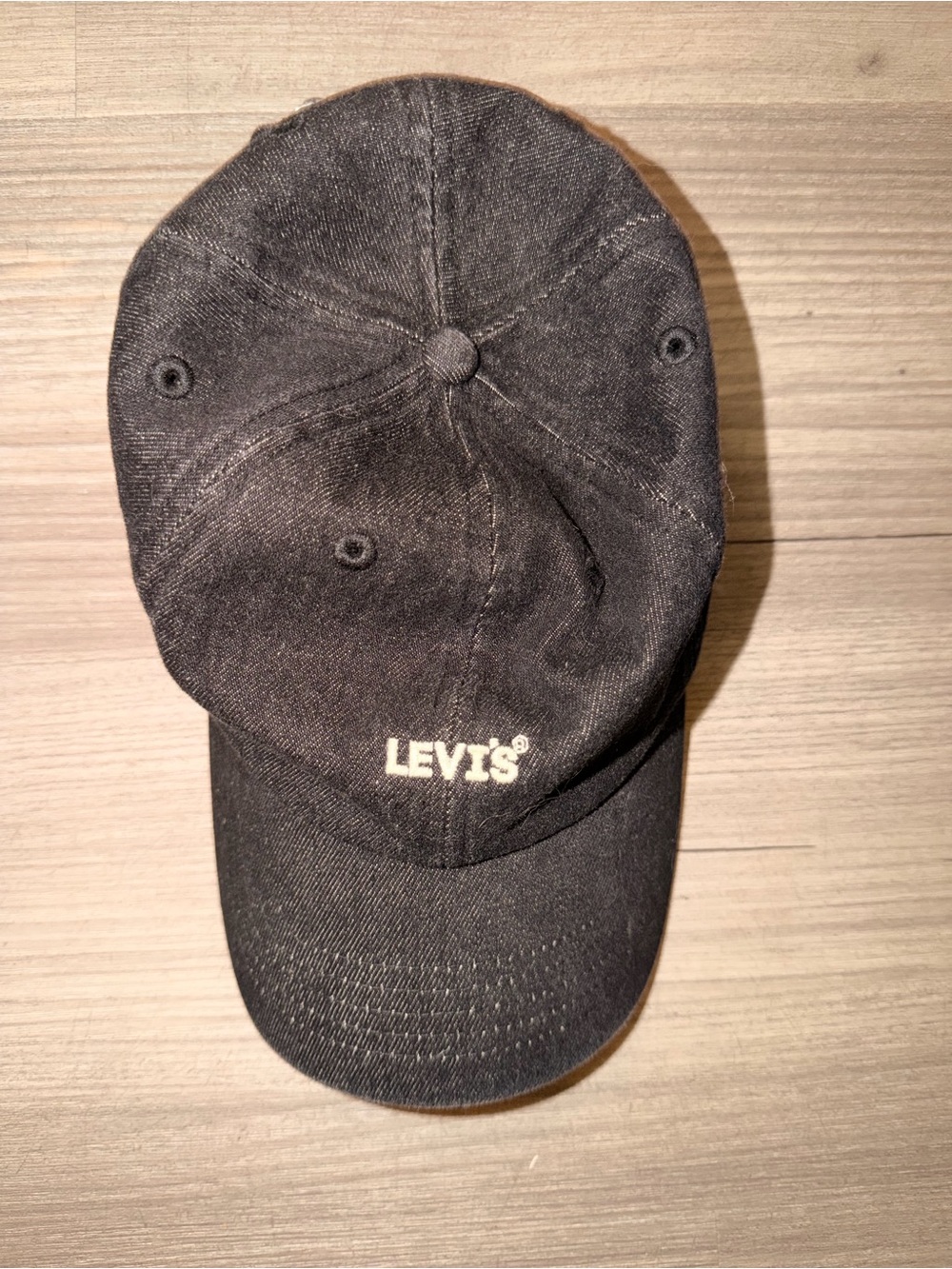 Levi's Black Cotton Logo Baseball Cap